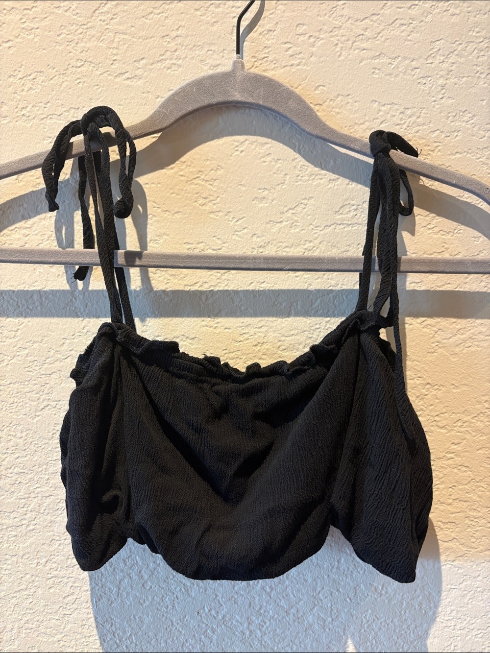 Vici| Black Tie-Shoulder Crop Top - Women's Summer Tank